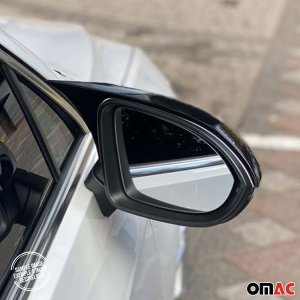 Fiat 500 Mirror Cover - Omac - Bat Model - Gloss Piano Black - 2007